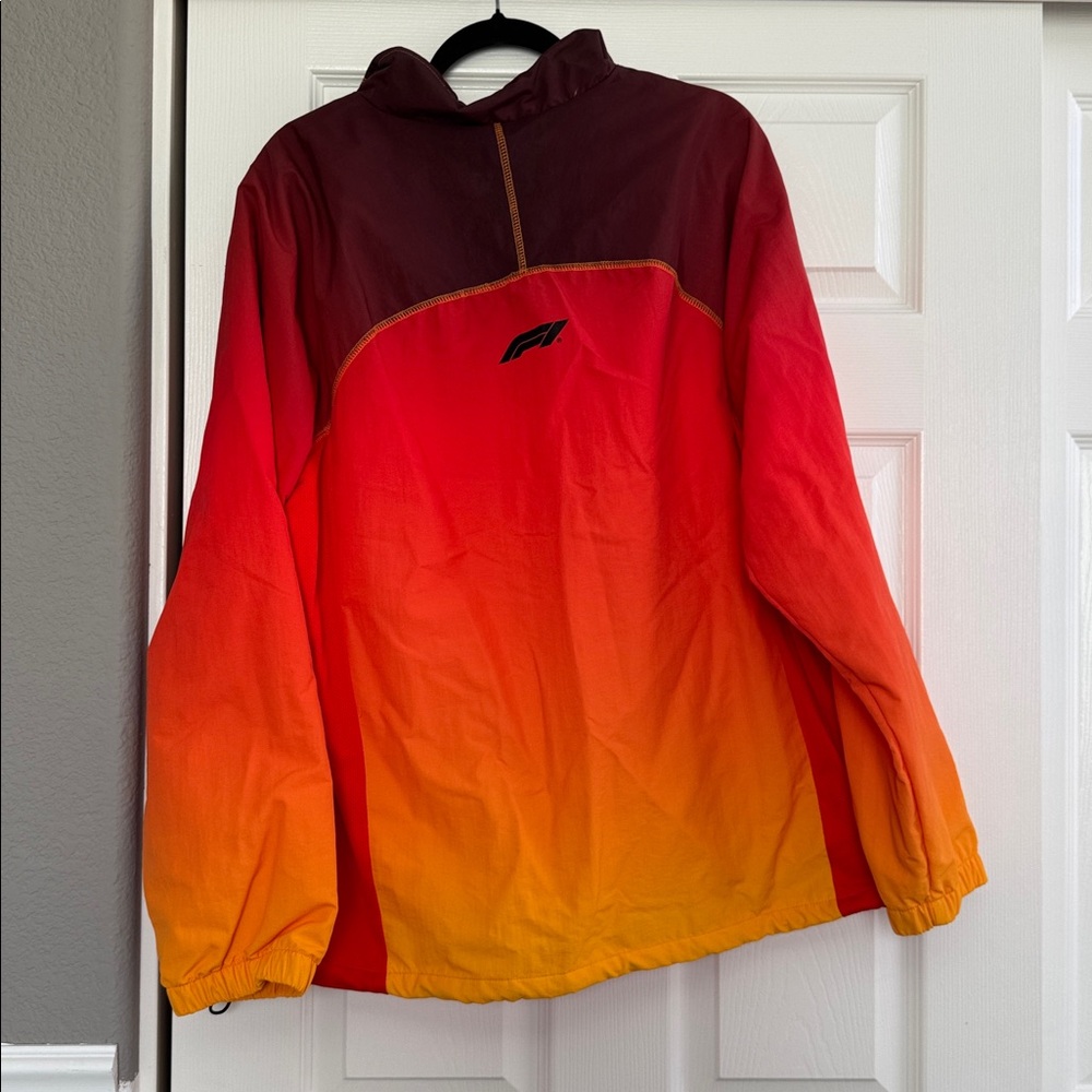 NWT Men's Formula 1 Ombre Half-Zip Pullover - Red to Orange - Size large - Picture 4 of 5